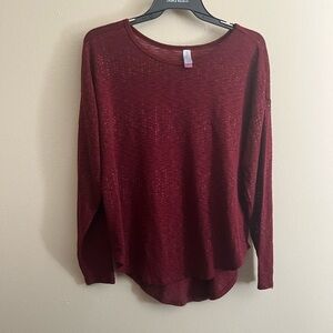 Red Long Sleeve Top